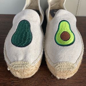 EUC Anthropologie Soludos x Jason Polan Avocado Slipper